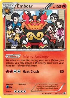 Emboar (Legendary Treasures) #27 – XY Trainer Kit: Sylveon & Noivern