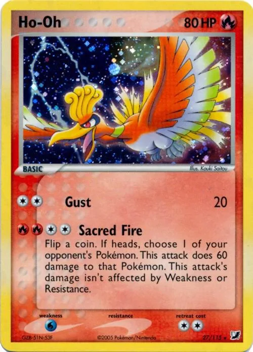 Ho-Oh (Cosmos Holo) #27 – XY Trainer Kit: Sylveon & Noivern