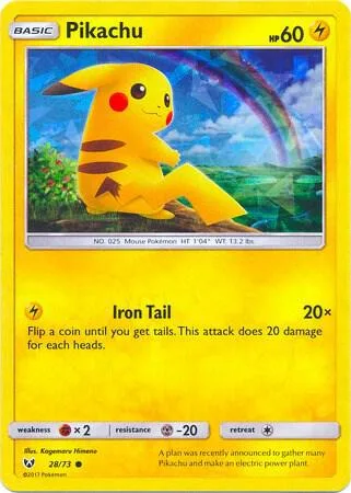 Pikachu (Cracked Ice Holo) #28 – XY Trainer Kit: Sylveon & Noivern
