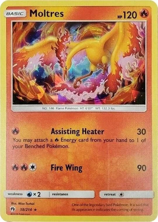 Moltres (Cracked Ice Holo) #38 – XY Trainer Kit: Sylveon & Noivern