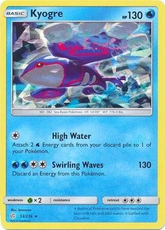 Kyogre (Cracked Ice Holo) #53 – XY Trainer Kit: Sylveon & Noivern