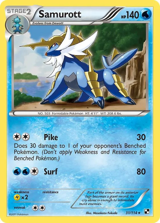 Samurott #31 – XY Trainer Kit: Sylveon & Noivern