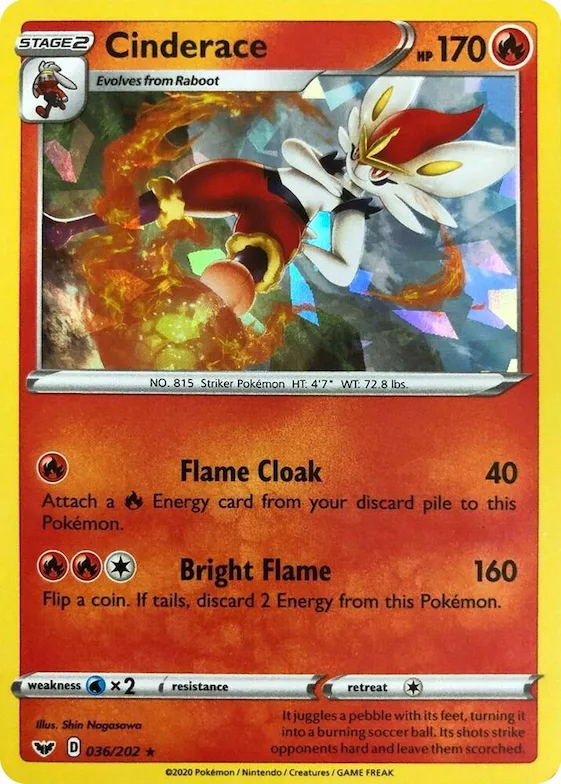 Cinderace (Cracked Ice Holo) #36 – XY Trainer Kit: Sylveon & Noivern