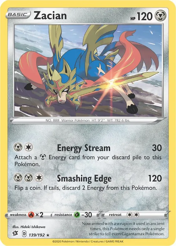 Zacian (Cracked Ice Holo) #139 – XY Trainer Kit: Sylveon & Noivern