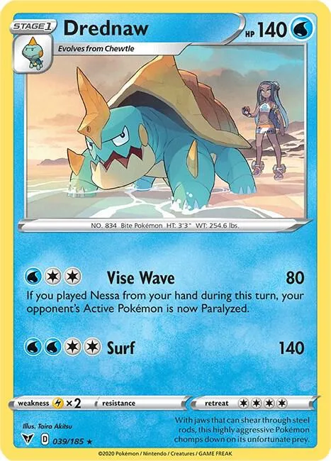Drednaw (Cracked Ice Holo) #39 – XY Trainer Kit: Sylveon & Noivern