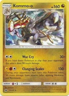 Kommo-o (Cracked Ice Holo) #77 – XY Trainer Kit: Sylveon & Noivern
