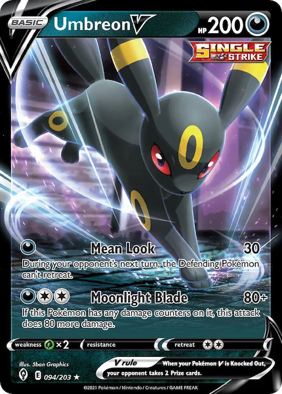 Umbreon V (Non-Holo) #94 – XY Trainer Kit: Sylveon & Noivern