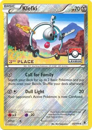 Klefki - 66/119 (Pokemon League) [3rd Place] #66 – XY Trainer Kit: Sylveon & Noivern