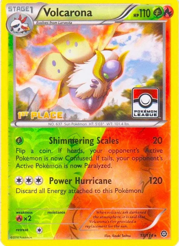 Volcarona - 15/114 (Pokemon League) [1st Place] #15 – XY Trainer Kit: Sylveon & Noivern
