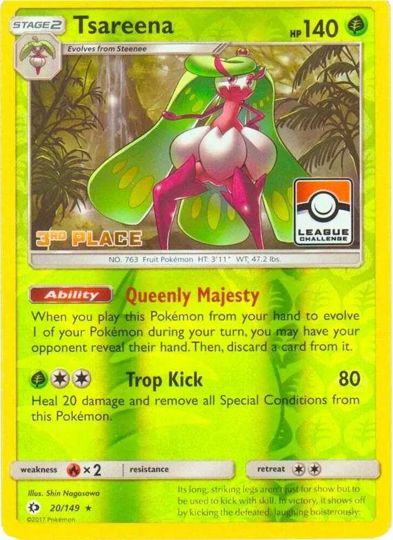 Tsareena - 20/149 (League Challenge) [3rd Place] #20 – XY Trainer Kit: Sylveon & Noivern