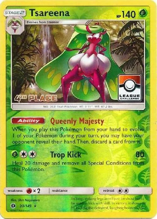 Tsareena - 20/149 (League Challenge) [4th Place] #20 – XY Trainer Kit: Sylveon & Noivern