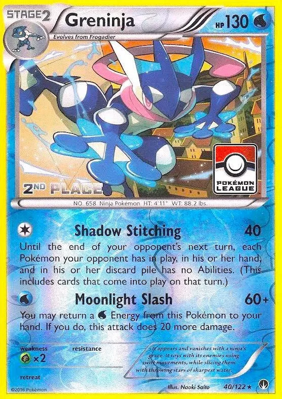 Greninja - 40/122 (League) [2nd Place] #40 – XY Trainer Kit: Sylveon & Noivern