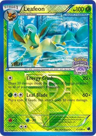 Leafeon - 11/116 (State Championships) [Staff] #11 – XY Trainer Kit: Sylveon & Noivern