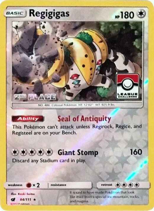 Regigigas - 84/111 (League Challenge) [2nd Place] #84 – XY Trainer Kit: Sylveon & Noivern