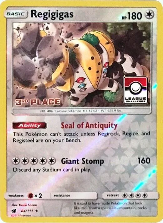 Regigigas - 84/111 (League Challenge) [3rd Place] #84 – XY Trainer Kit: Sylveon & Noivern