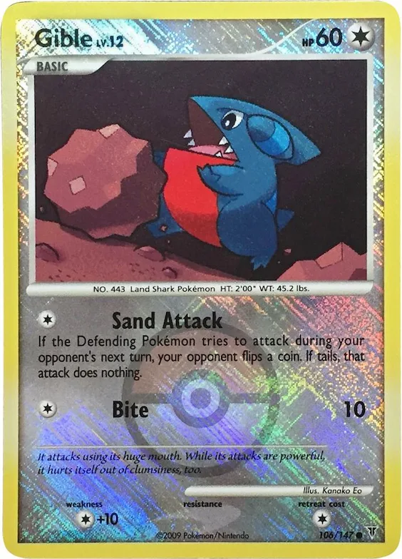 Gible (Championship Promo) #106 – XY Trainer Kit: Sylveon & Noivern