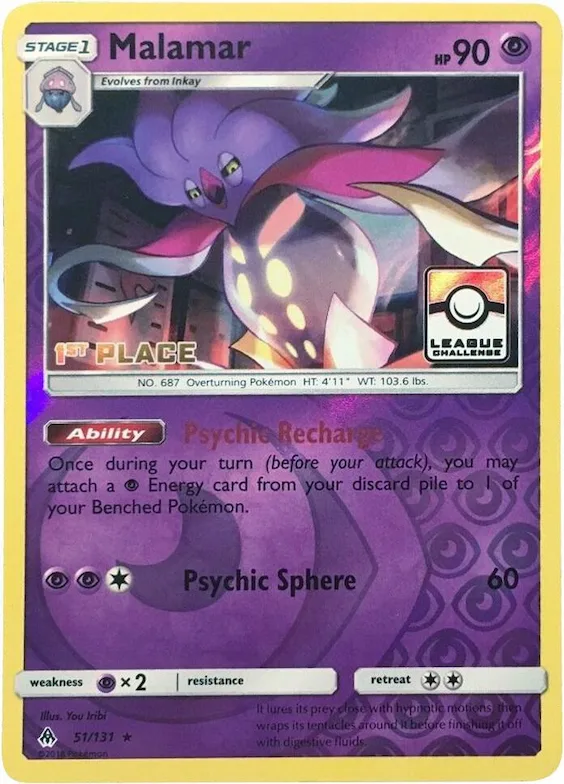 Malamar - 51/131 (League Challenge) [1st Place] #51 – XY Trainer Kit: Sylveon & Noivern