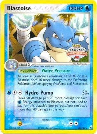 Blastoise (National Championships) #14 – XY Trainer Kit: Sylveon & Noivern