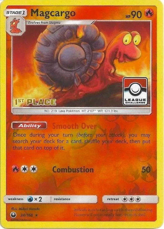 Magcargo - 24/168 (League Challenge) [1st Place] #24 – XY Trainer Kit: Sylveon & Noivern