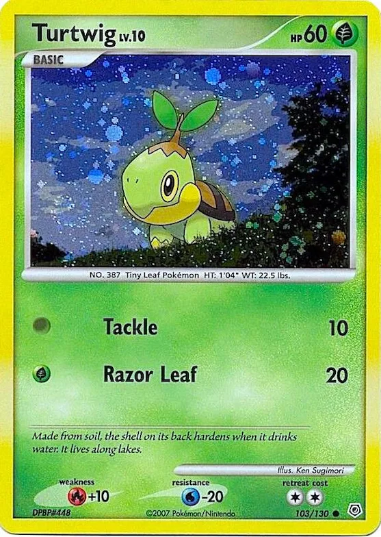 Turtwig (Cosmos Holofoil) #103 – XY Trainer Kit: Sylveon & Noivern