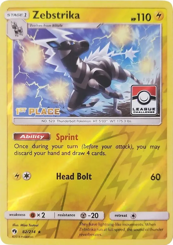 Zebstrika - 82/214 (League Challenge) [1st Place] #82 – XY Trainer Kit: Sylveon & Noivern