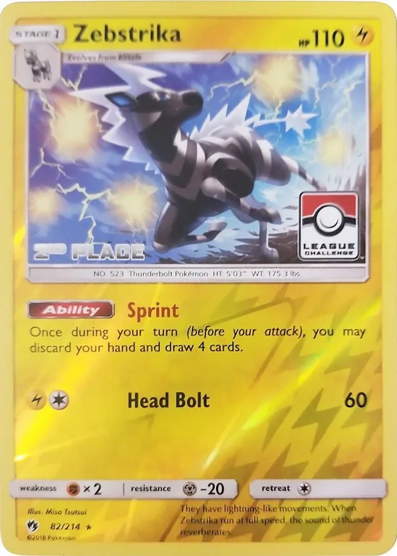 Zebstrika - 82/214 (League Challenge) [2nd Place] #82 – XY Trainer Kit: Sylveon & Noivern
