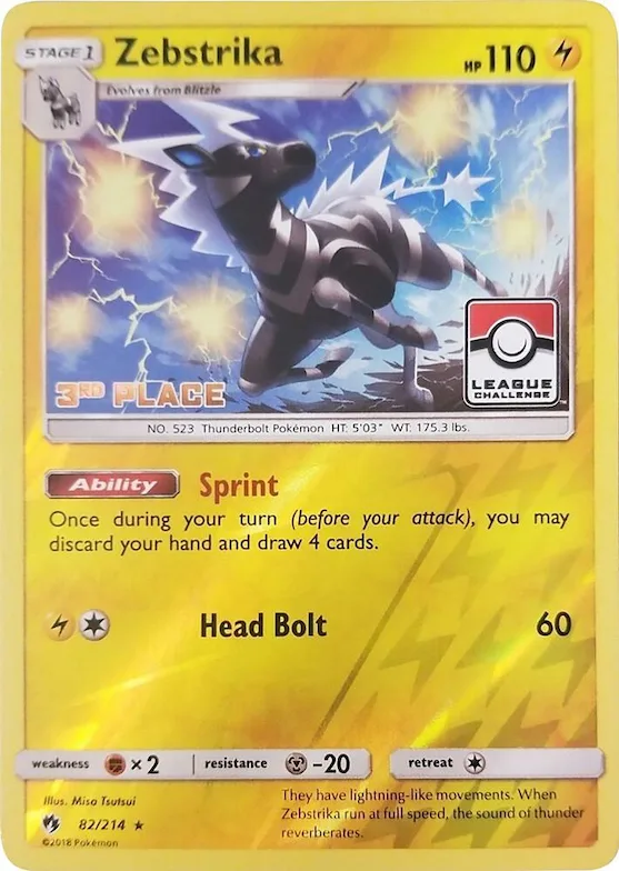 Zebstrika - 82/214 (League Challenge) [3rd Place] #82 – XY Trainer Kit: Sylveon & Noivern