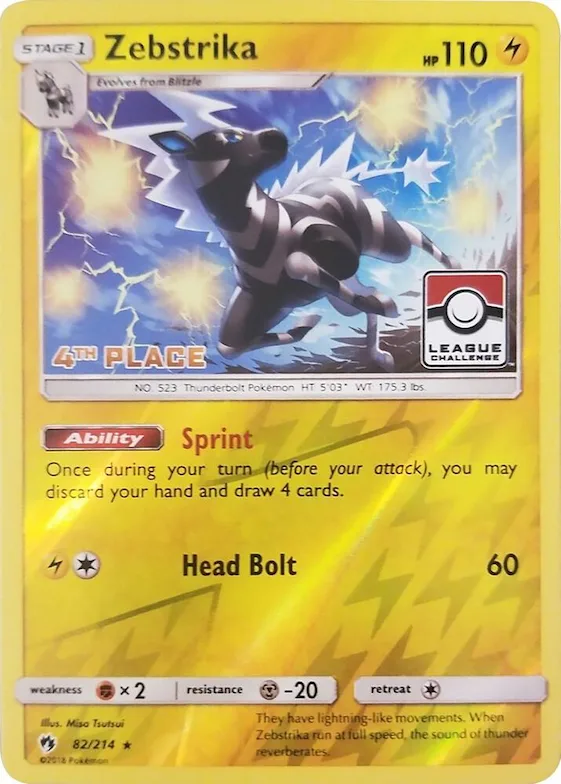 Zebstrika - 82/214 (League Challenge) [4th Place] #82 – XY Trainer Kit: Sylveon & Noivern
