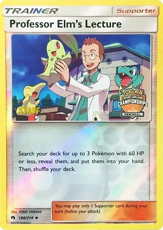 Professor Elm's Lecture - 188/214 (Regional Championships) [Staff] #188 – XY Trainer Kit: Sylveon & Noivern
