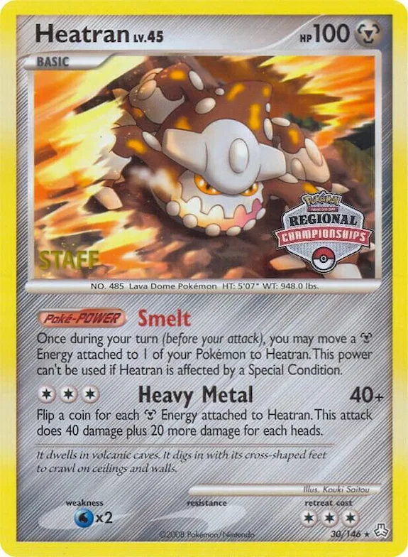 Heatran - 30/146 (Regional Championships) [Staff] #30 – XY Trainer Kit: Sylveon & Noivern