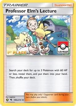 Professor Elm's Lecture - 188a/214 (League Challenge) [1st Place] #188a – XY Trainer Kit: Sylveon & Noivern