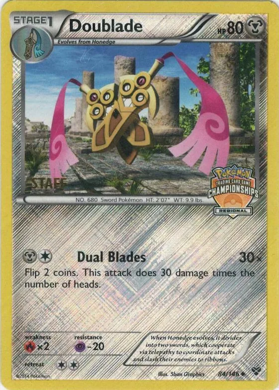 Doublade - 84/146 (Regional Championships) [Staff] #84 – XY Trainer Kit: Sylveon & Noivern