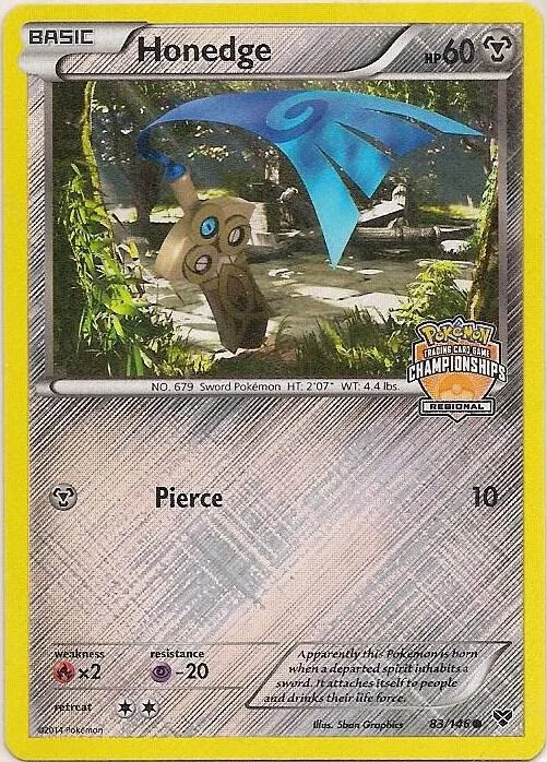 Honedge (Regional Championships) #83 – XY Trainer Kit: Sylveon & Noivern