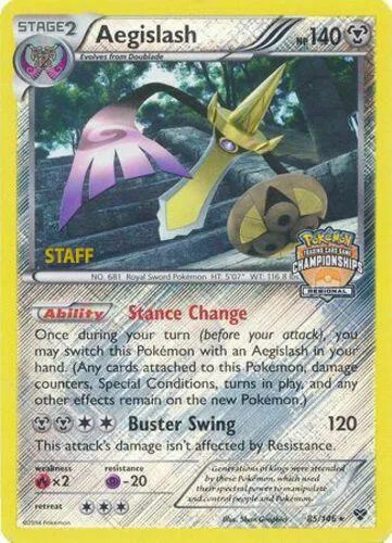 Aegislash - 85/146 (Regional Championships) [Staff] #85 – XY Trainer Kit: Sylveon & Noivern