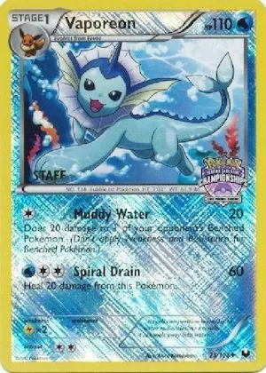 Vaporeon - 25/108 (State Championships) [Staff] #25 – XY Trainer Kit: Sylveon & Noivern