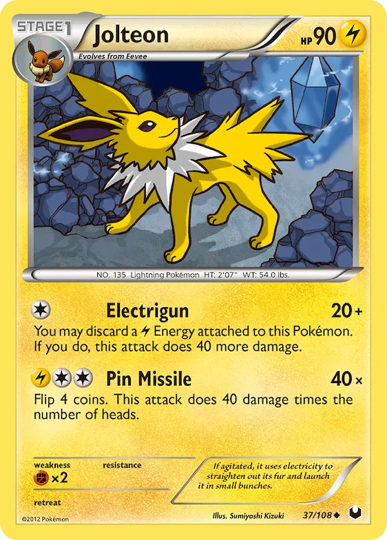 Jolteon - 37/108 (Regional Championships) [Staff] #37 – XY Trainer Kit: Sylveon & Noivern