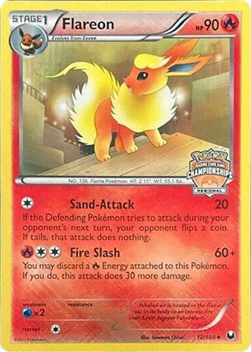 Flareon (Regional Championships) #12 – XY Trainer Kit: Sylveon & Noivern