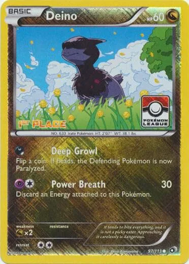 Deino - 97/113 (Pokemon League) [1st Place] #97 – XY Trainer Kit: Sylveon & Noivern