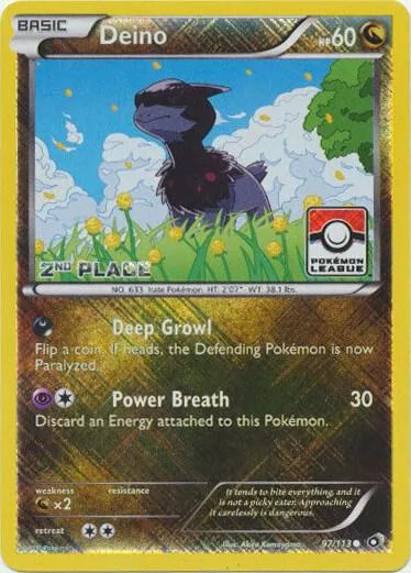 Deino - 97/113 (Pokemon League) [2nd Place] #97 – XY Trainer Kit: Sylveon & Noivern