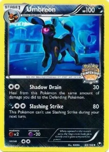 Umbreon (Regional Championships) #60 – XY Trainer Kit: Sylveon & Noivern