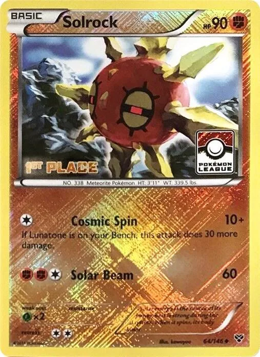 Solrock - 64/146 (Pokemon League) [1st Place] #64 – XY Trainer Kit: Sylveon & Noivern