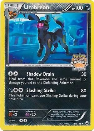 Umbreon - 60/108 (Regional Championships) [Staff] #60 – XY Trainer Kit: Sylveon & Noivern