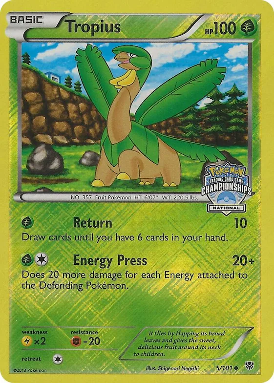 Tropius (National Championships) #5 – XY Trainer Kit: Sylveon & Noivern