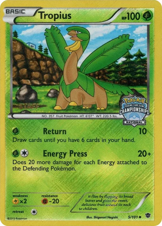 Tropius - 5/101 (National Championships) [Staff] #5 – XY Trainer Kit: Sylveon & Noivern
