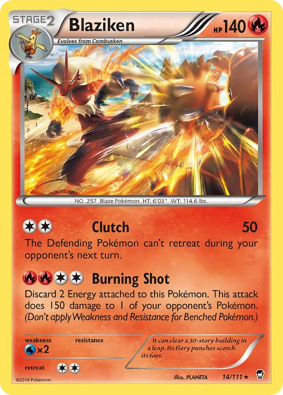 Blaziken - 14/111 (National Championships) [Staff] #14 – XY Trainer Kit: Sylveon & Noivern