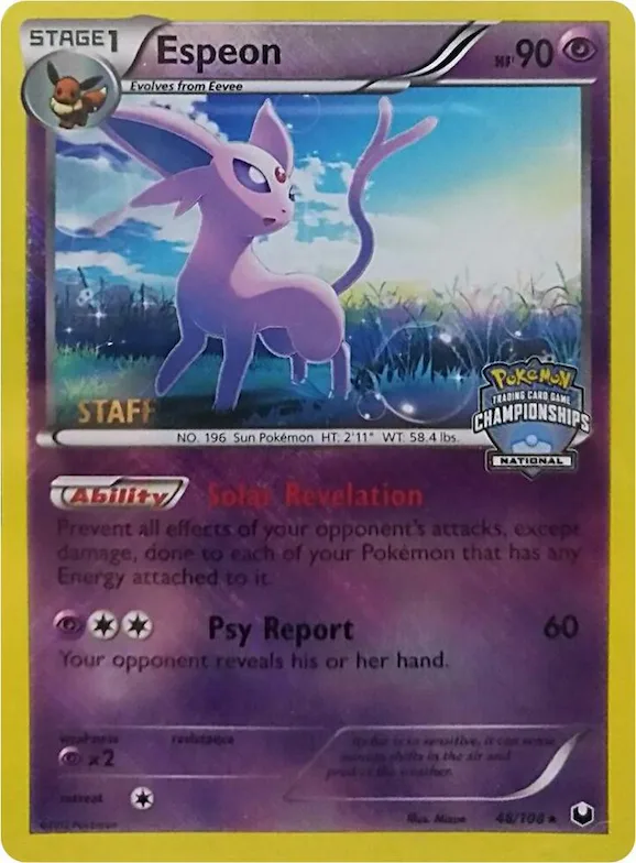 Espeon - 48/108 (National Championships) [Staff] #48 – XY Trainer Kit: Sylveon & Noivern