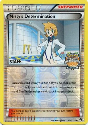 Misty's Determination - 104/122 (Regional Championships) [Staff] #104 – XY Trainer Kit: Sylveon & Noivern