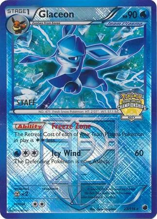 Glaceon - 23/116 (City Championships) [Staff] #23 – XY Trainer Kit: Sylveon & Noivern