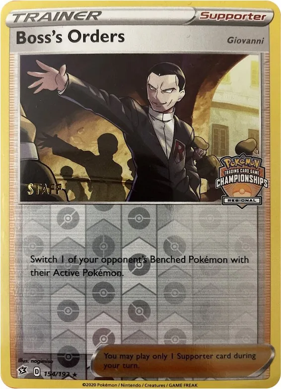 Boss's Orders - 154/192 (Regional Championships) [Staff] #154 – XY Trainer Kit: Sylveon & Noivern