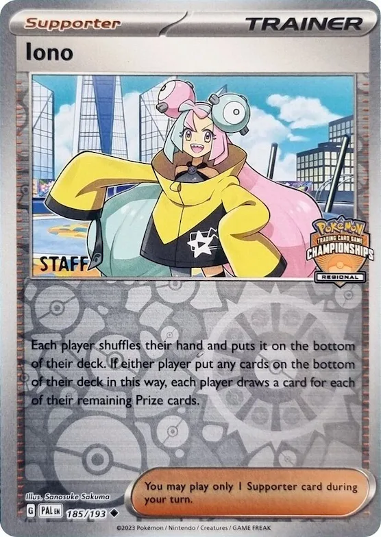 Iono - 185/193 (Regional Championships) [Staff] #185 – XY Trainer Kit: Sylveon & Noivern